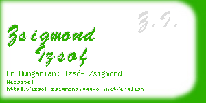 zsigmond izsof business card